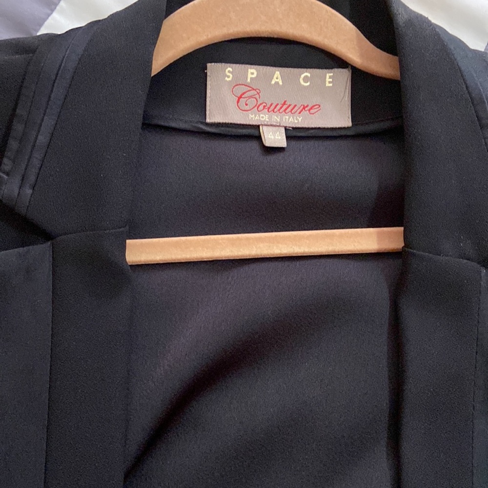 Space Couture Open Front Tuxedo Blazer Size 44 - image 7